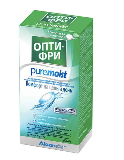 Раствор опти-фри puremoist (120 ml+контейнер)